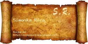 Simonka Róza névjegykártya